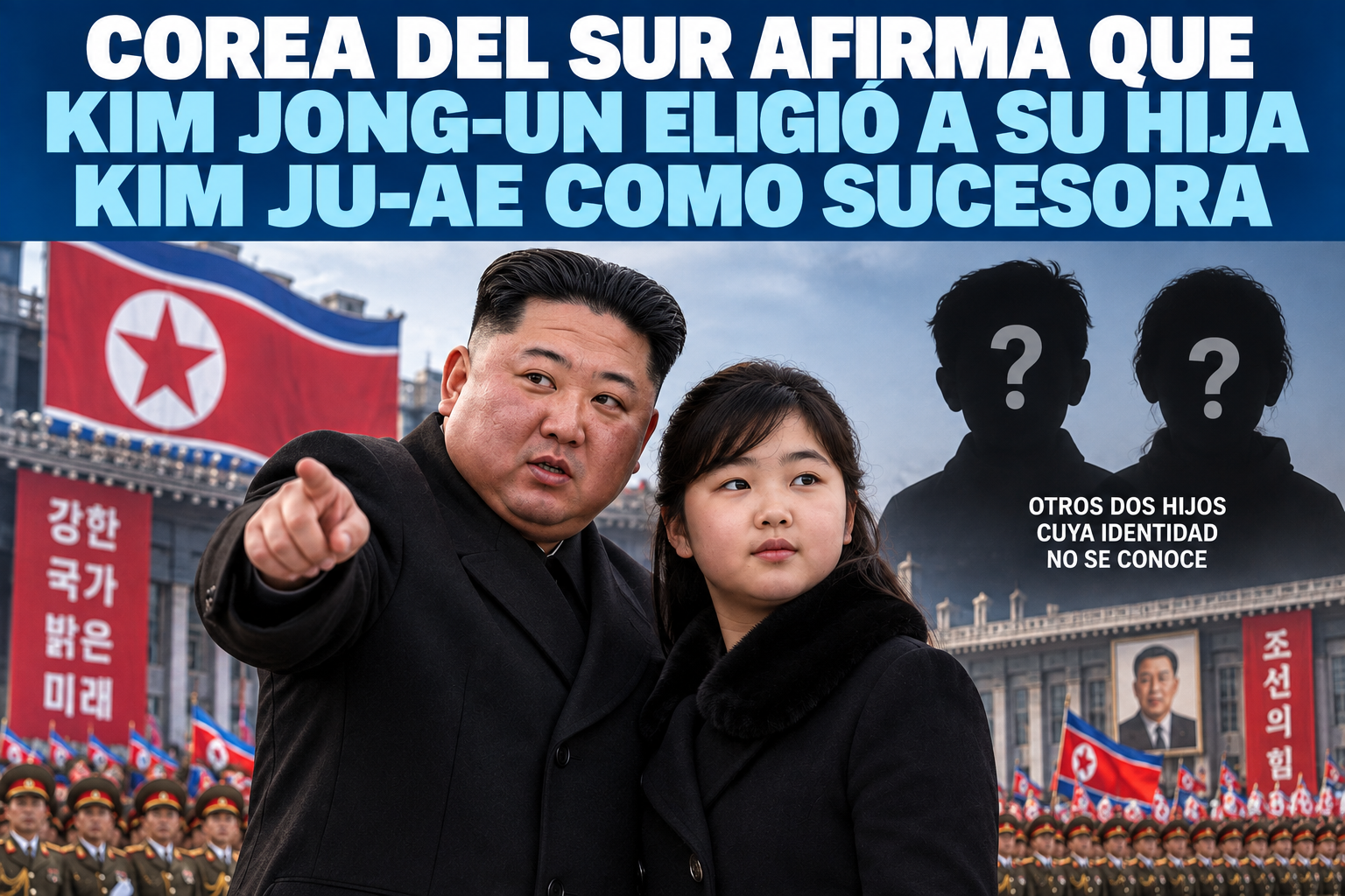 Kim Jong-un ha elegido a su hija Kim Ju-ae como sucesora pero puede tener otros dos hijos secretos, según Corea del Sur