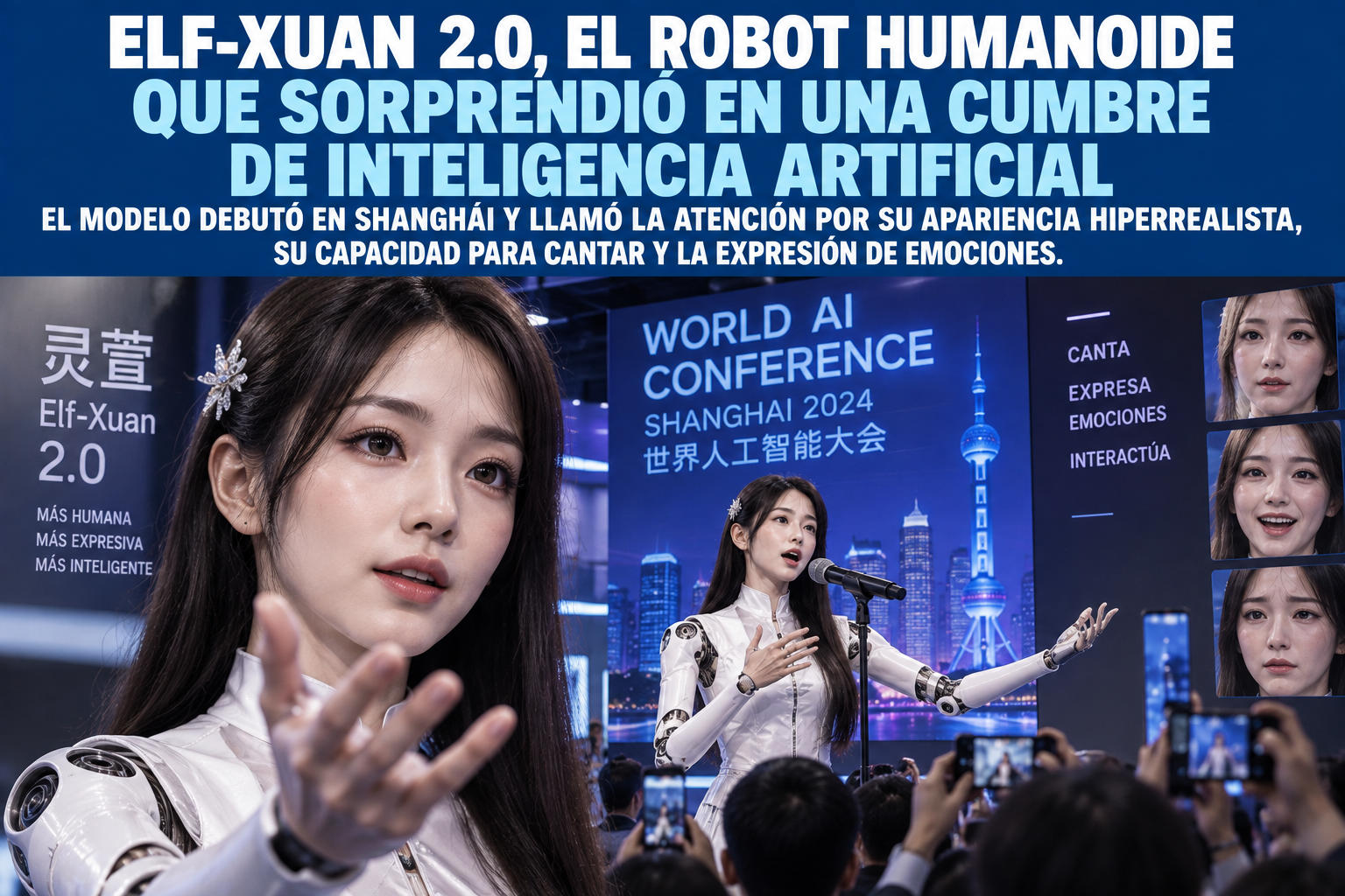 Así es Elf-Xuan 2.0, el robot humanoide hiperrealista que canta y expresa emociones: revolución en la inteligencia artificial