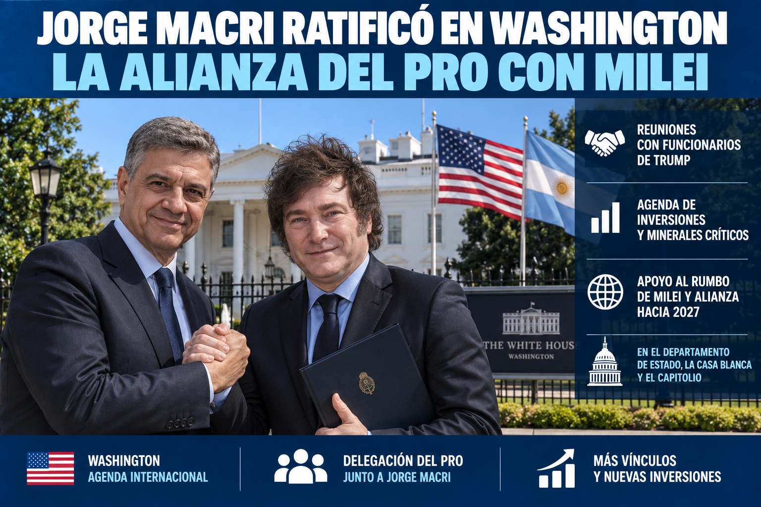 Jorge Macri, realizó una gira por Washington junto a dirigentes del PRO para reafirmar la orientación internacional del partido