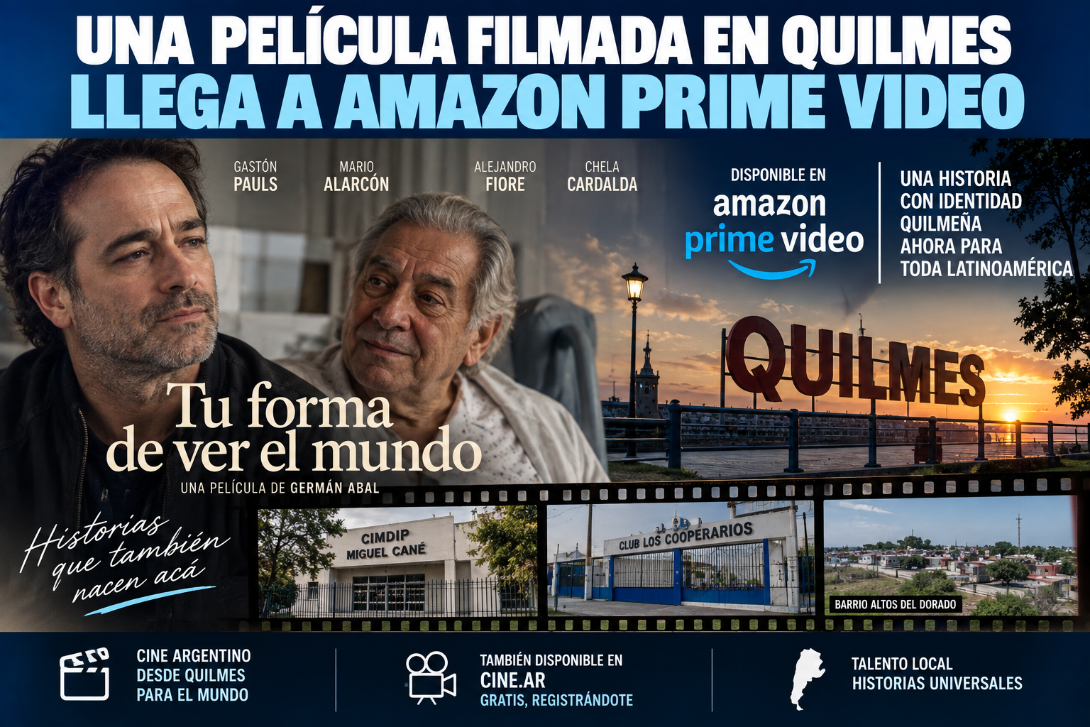 Una película filmada en Quilmes llega a Amazon Prime Video