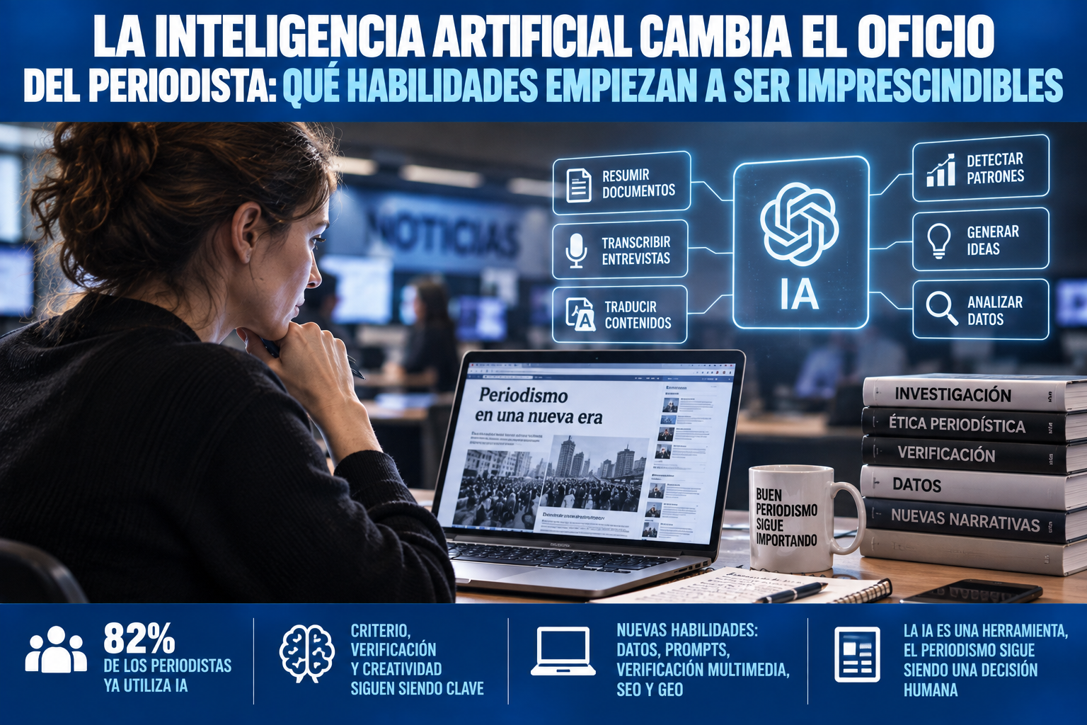 La inteligencia artificial cambia el oficio del periodista: qué habilidades empiezan a ser imprescindibles