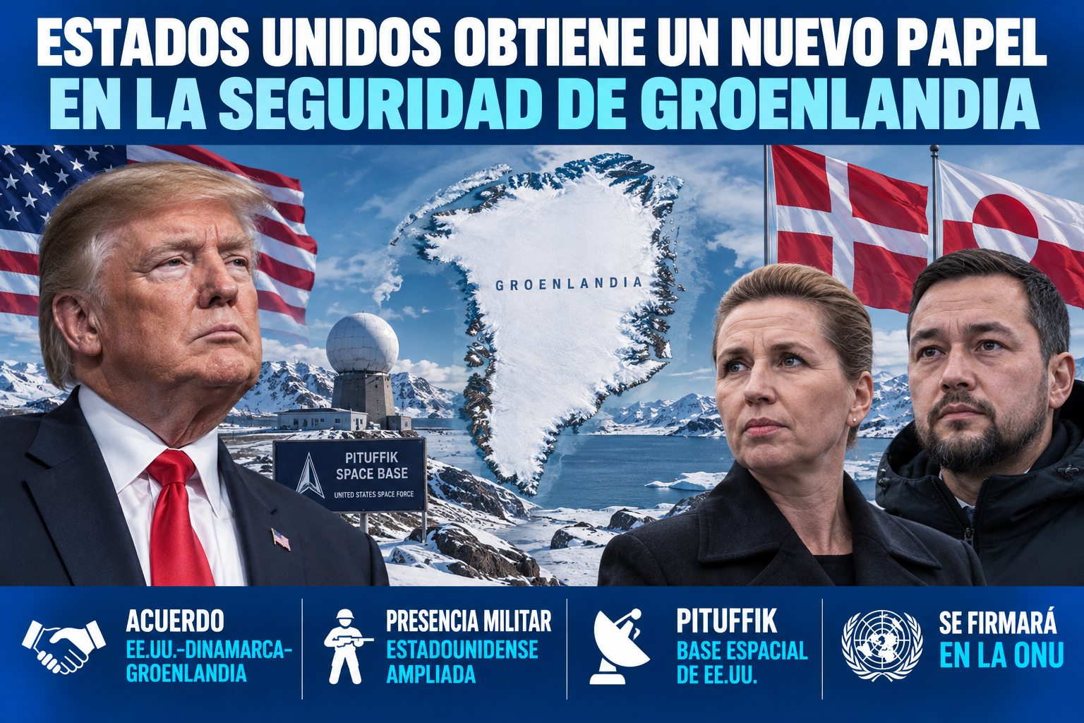 Victoria para Trump, Estados Unidos obtiene un nuevo papel en la seguridad de Groenlandia
