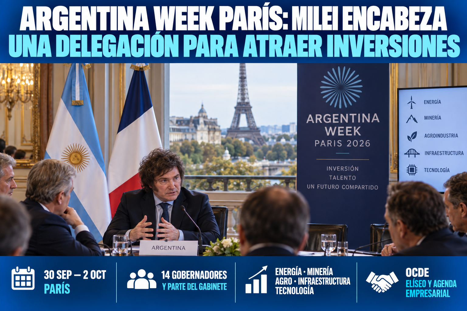 Argentina Week París, una importante misión empresarial y política en Europa para presentar oportunidades de inversión