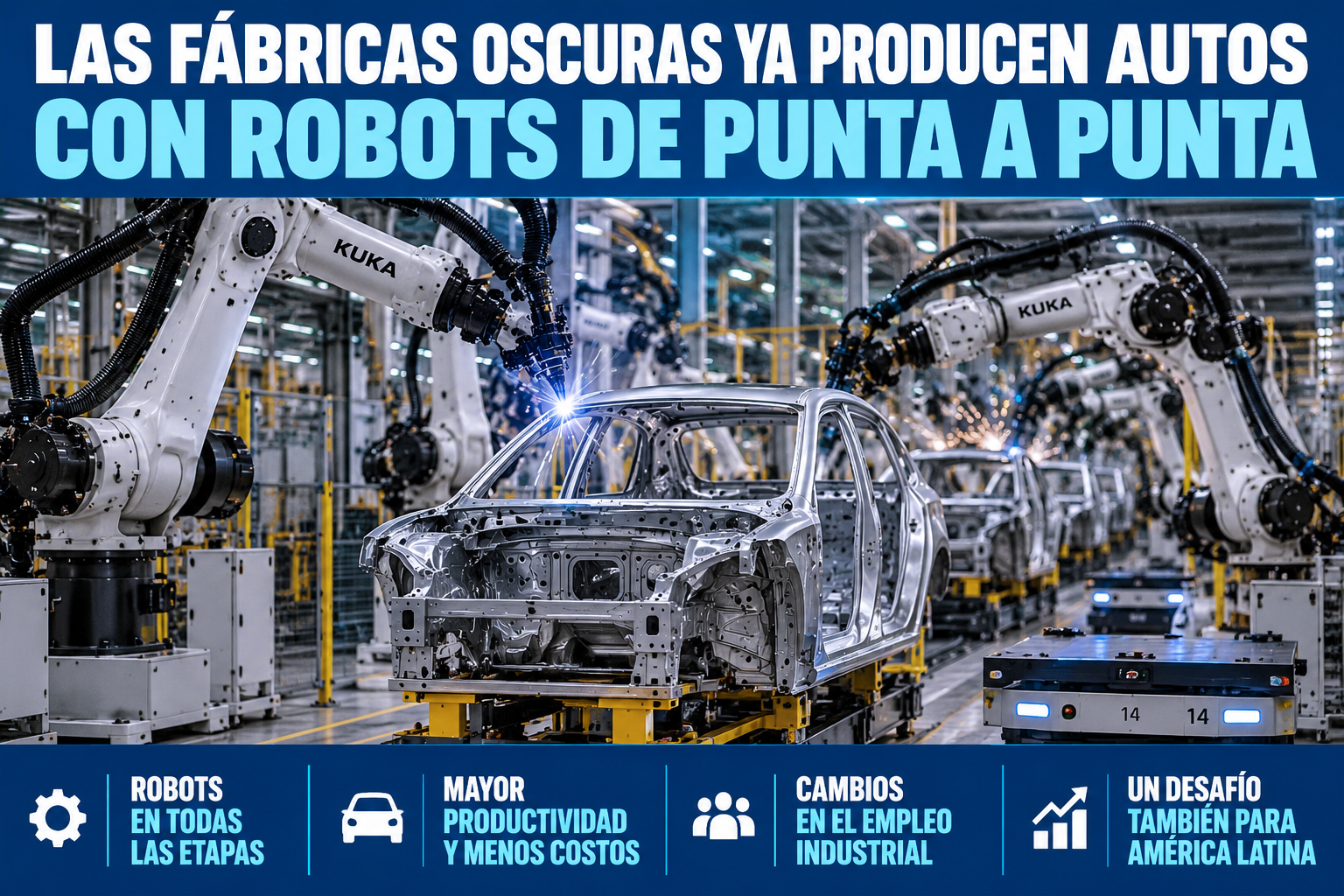 En Asia, las "fábricas oscuras" ya producen autos automatizadas con robots de punta a punta